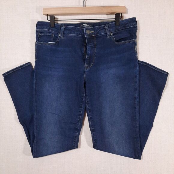 Silver Jeans Bleecker Skinny Jeans W33 x L29 Mid-Rise Dark Wash Stretch Denim - Picture 1 of 9